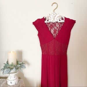 Guess Short-Sleeves Lace Details Wide-Leg Jumpsuit